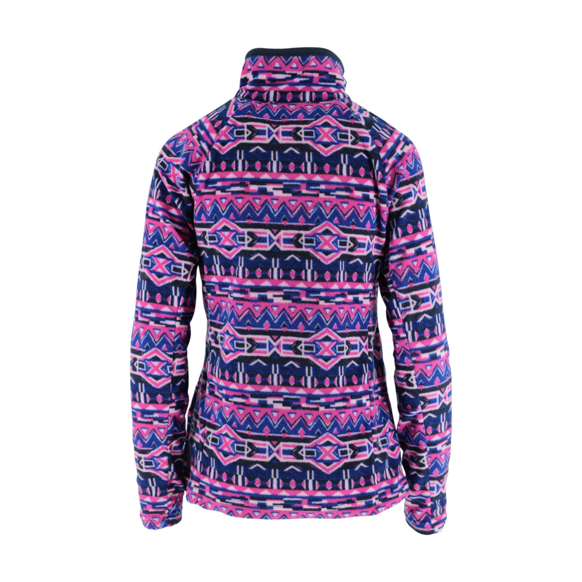 Columbia Fleece Women’s Small Pink Blue Aztec Print Quarter Zip Pullover