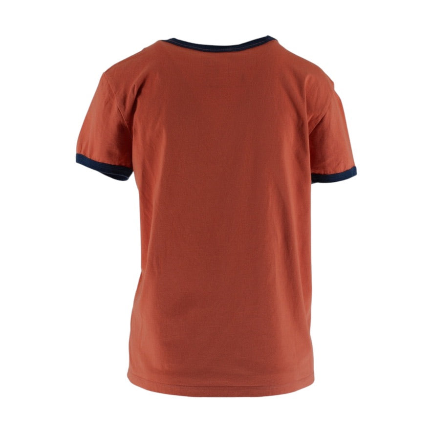 Patagonia Organic Cotton Graphic T-Shirt Women's L Orange Logo Tee