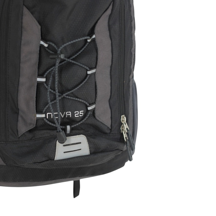 Eurohike Nova 25 Backpack Unisex Black 25L Tri-Flow Hiking Walking Rucksack