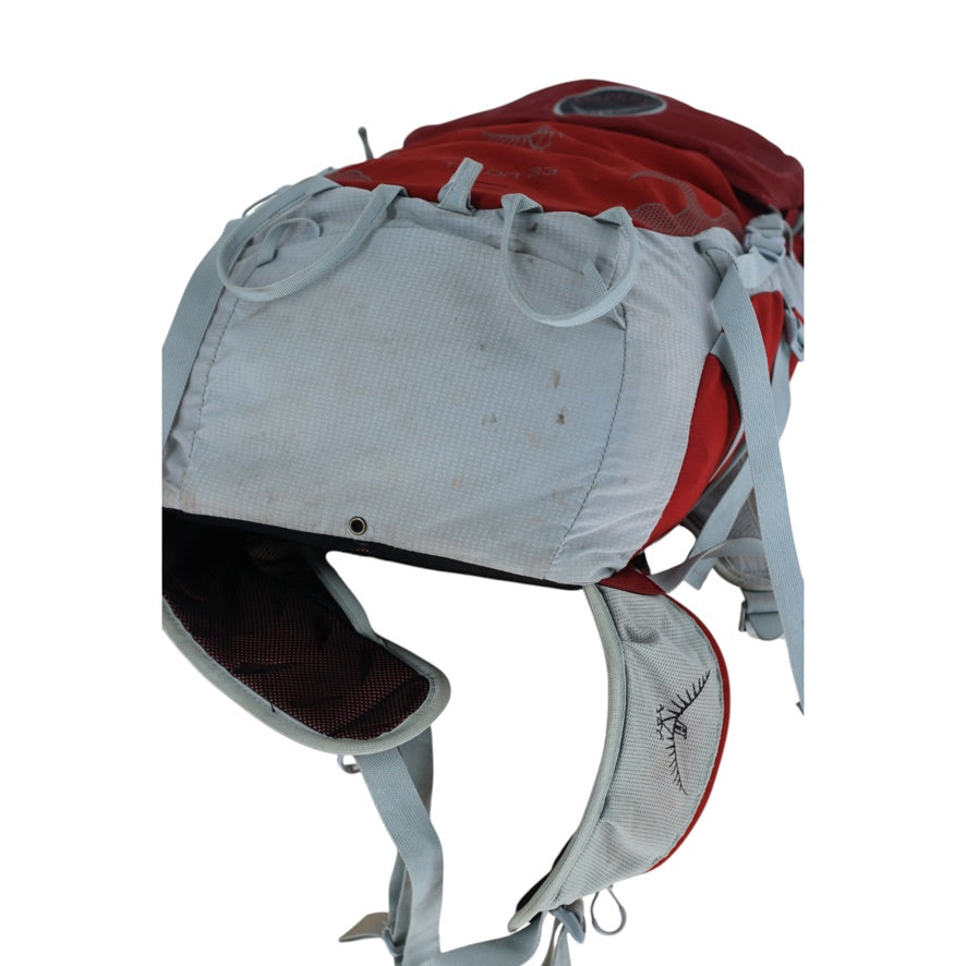 Osprey Talon 33 Backpack Unisex M/L Red Grey AirScape Hiking Rucksack 33L