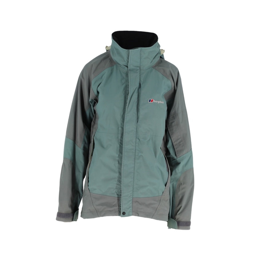 Berghaus Aquafoil Jacket Men’s Small Green Grey Waterproof Hiking Shell Coat