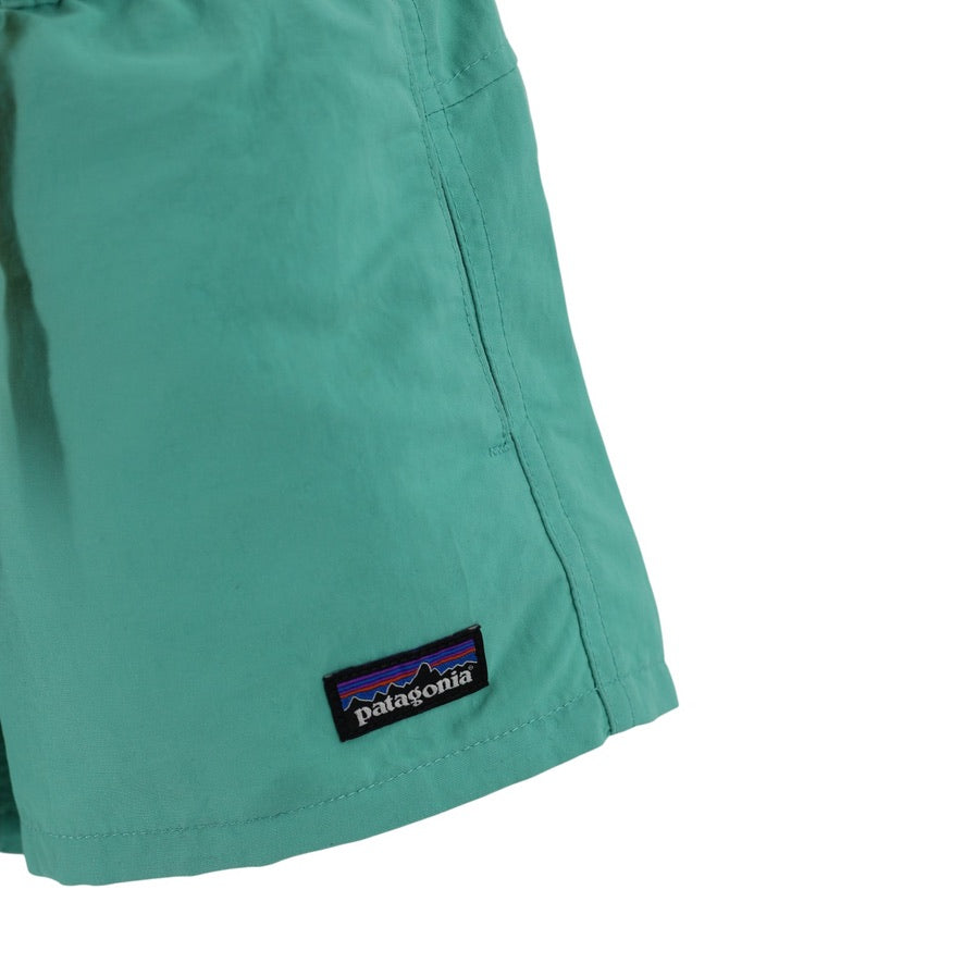 Patagonia Baggies Shorts Kids Small 7-8 Green Recycled Nylon Outdoor Shorts