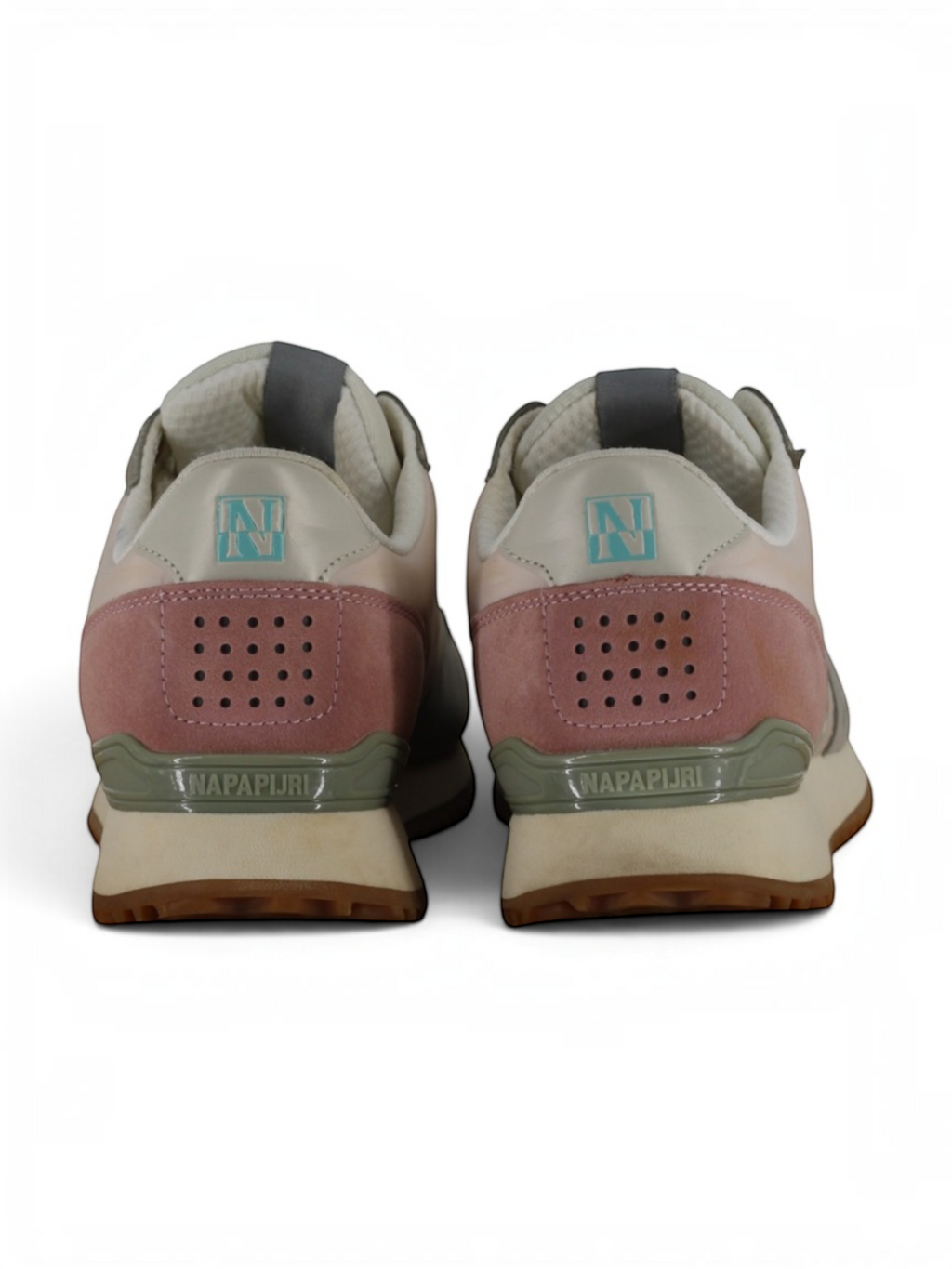 Napapijri Trainers Women’s UK 6.5 Grey Pink Retro Casual Walking Shoes