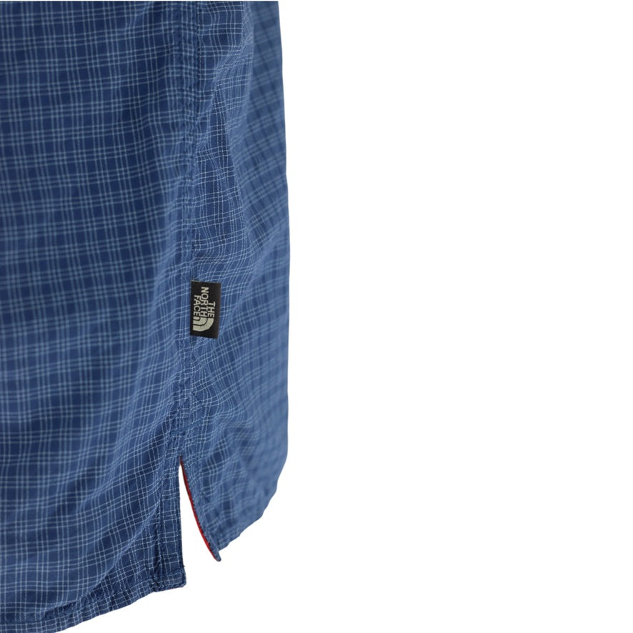 The North Face Shirt Men’s Medium Blue Check Nylon Ventilated Hiking Outdoor