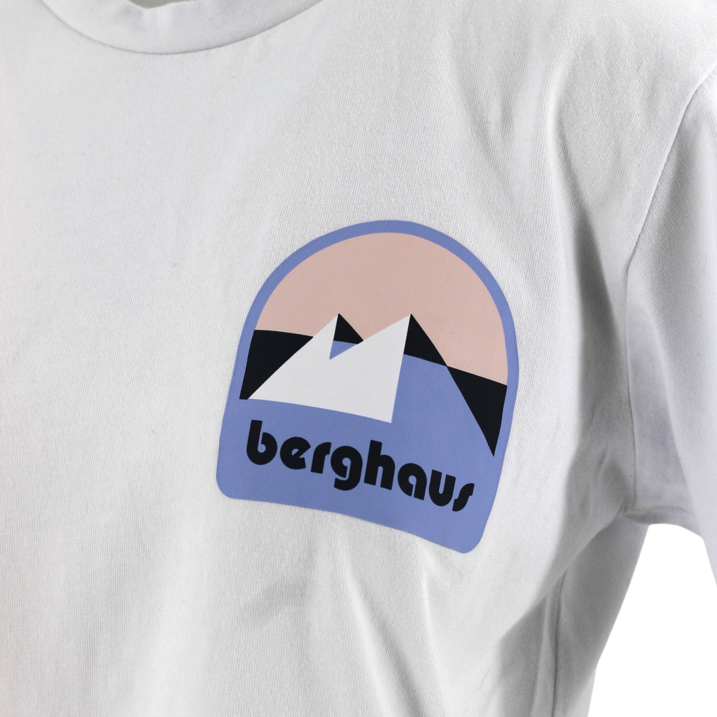 Berghaus Logo T-Shirt Women's M White Cotton Crew Neck Tee