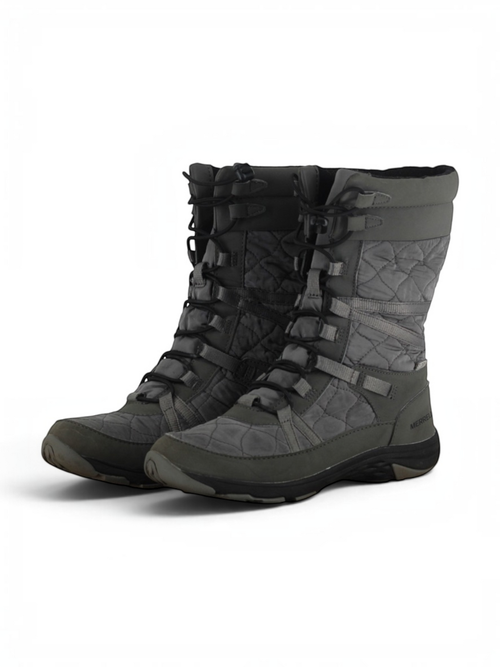 Merrell Winter Boots Women’s UK 4.5 Grey Quilted Insulated Outdoor J99142