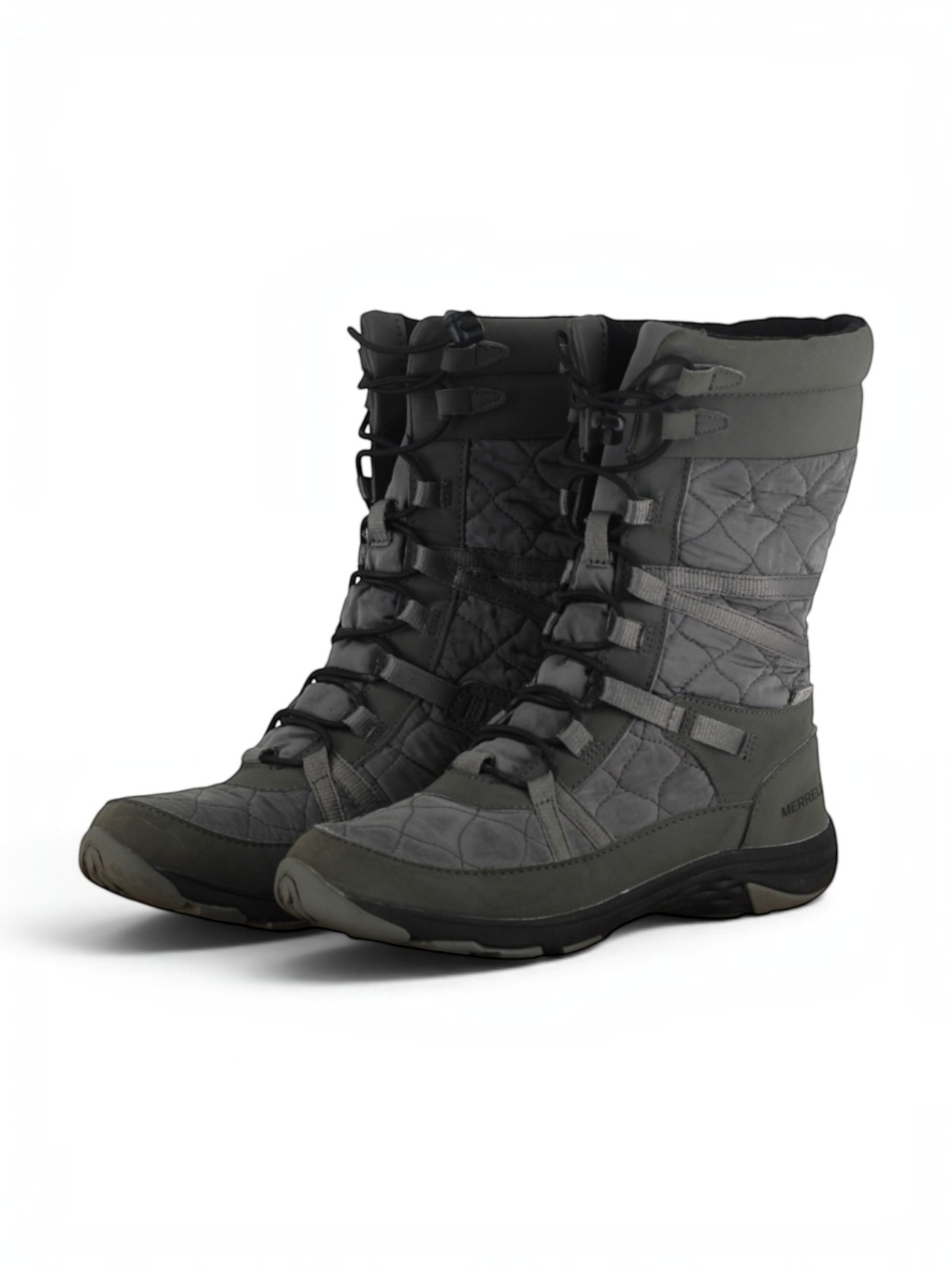 Merrell Winter Boots Women’s UK 4.5 Grey Quilted Insulated Outdoor J99142