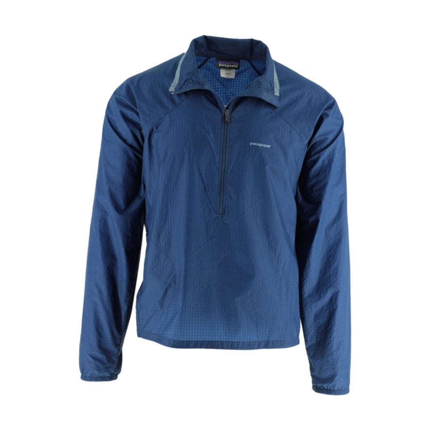 Patagonia 1/4 Zip Windbreaker Jacket Men's S Blue Lightweight Nylon