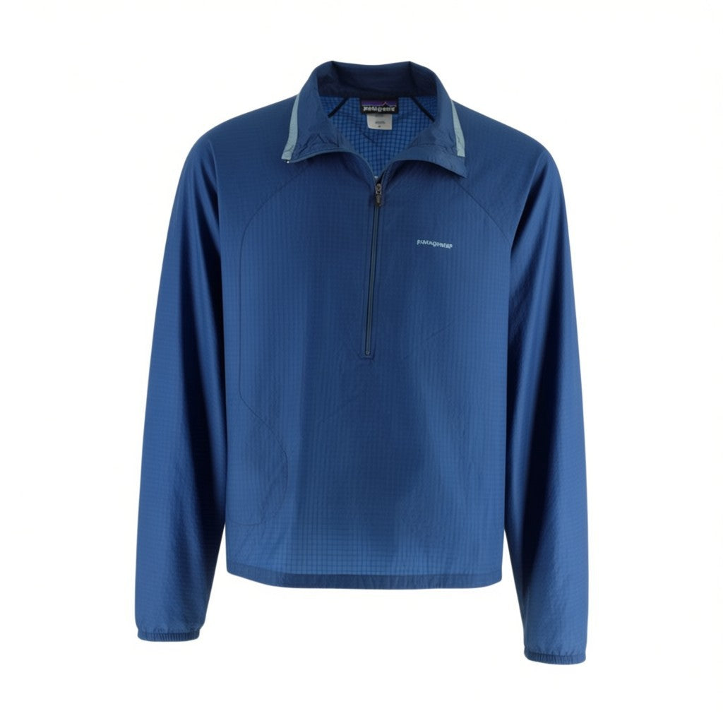 Patagonia 1/4 Zip Windbreaker Jacket Men's S Blue Lightweight Nylon