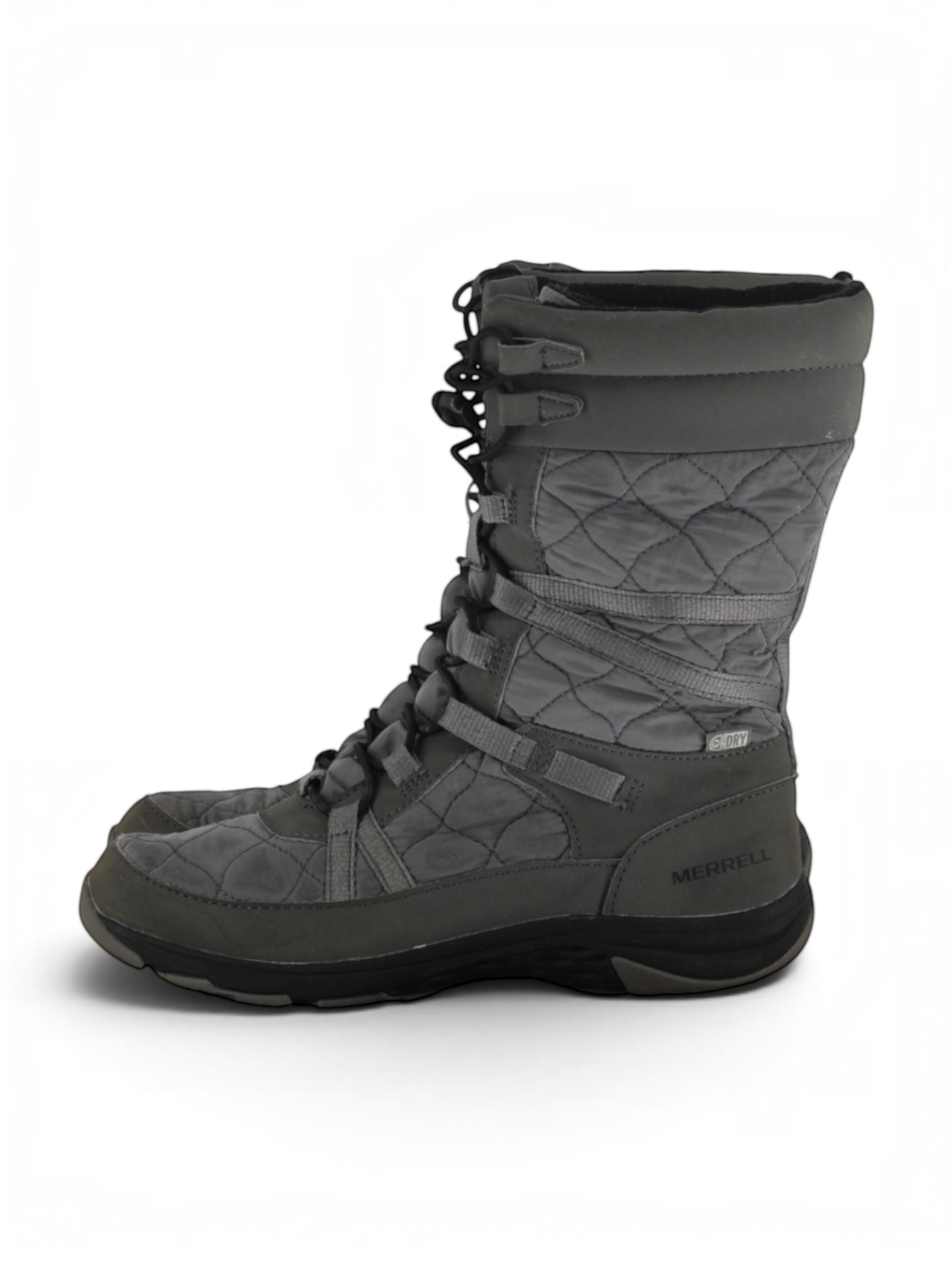 Merrell Winter Boots Women’s UK 4.5 Grey Quilted Insulated Outdoor J99142