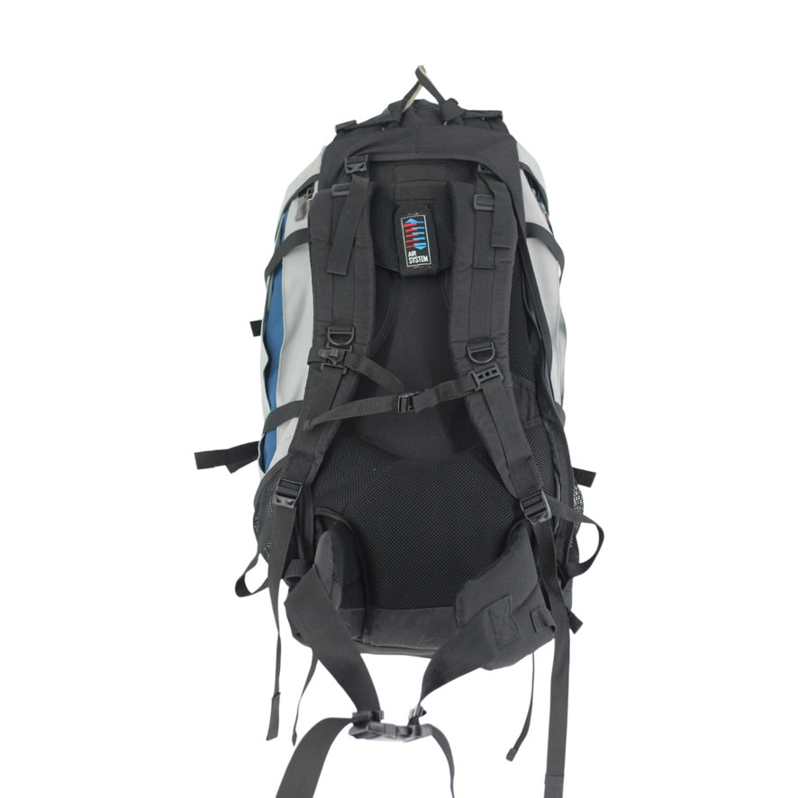 Adventuridge Large Trekking Rucksack Unisex Blue Grey Hiking Backpack Rain Cover