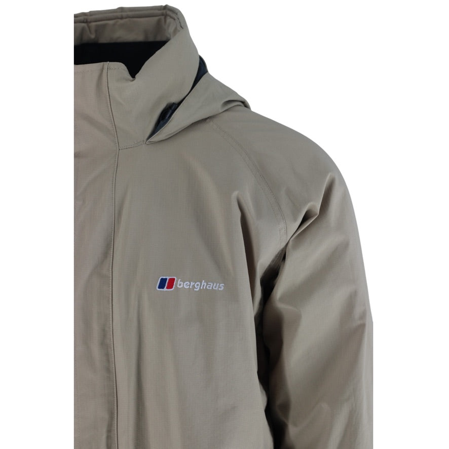 Berghaus GORE-TEX Coat Men’s XL Beige Insulated Waterproof Hooded Jacket