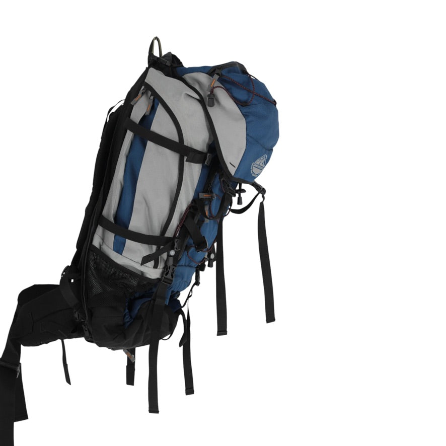 Adventuridge Large Trekking Rucksack Unisex Blue Grey Hiking Backpack Rain Cover