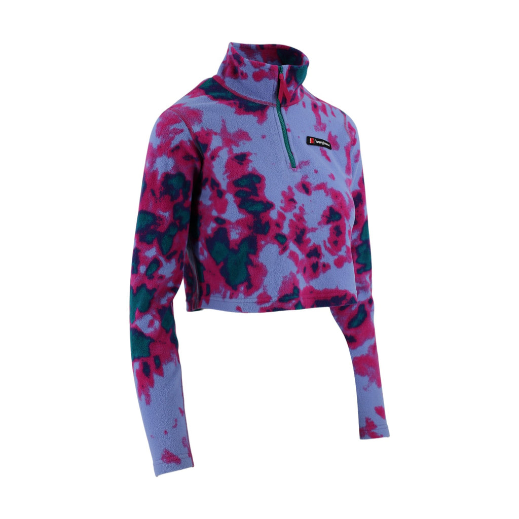 Women’s Cropped Abstract Tie-Dye Fleece