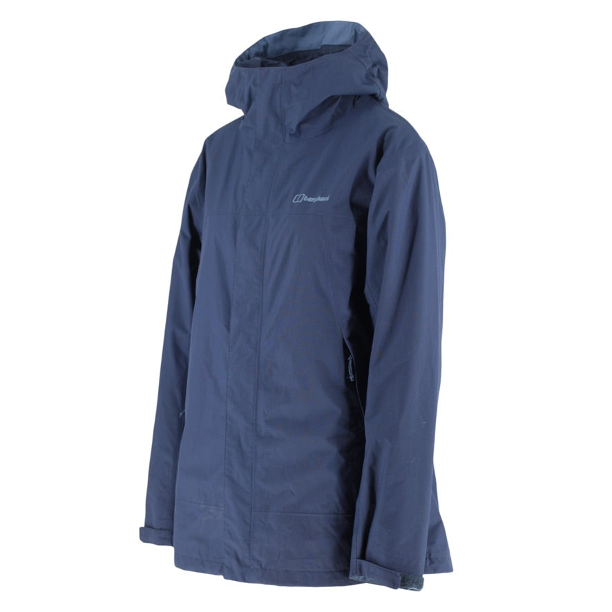 Berghaus Hydroshell Jacket Women’s UK 18 Navy Waterproof Hooded Rain Coat