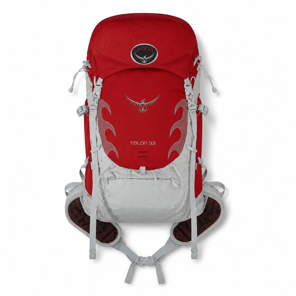 Osprey Talon 33 Backpack Unisex M/L Red Grey AirScape Hiking Rucksack 33L