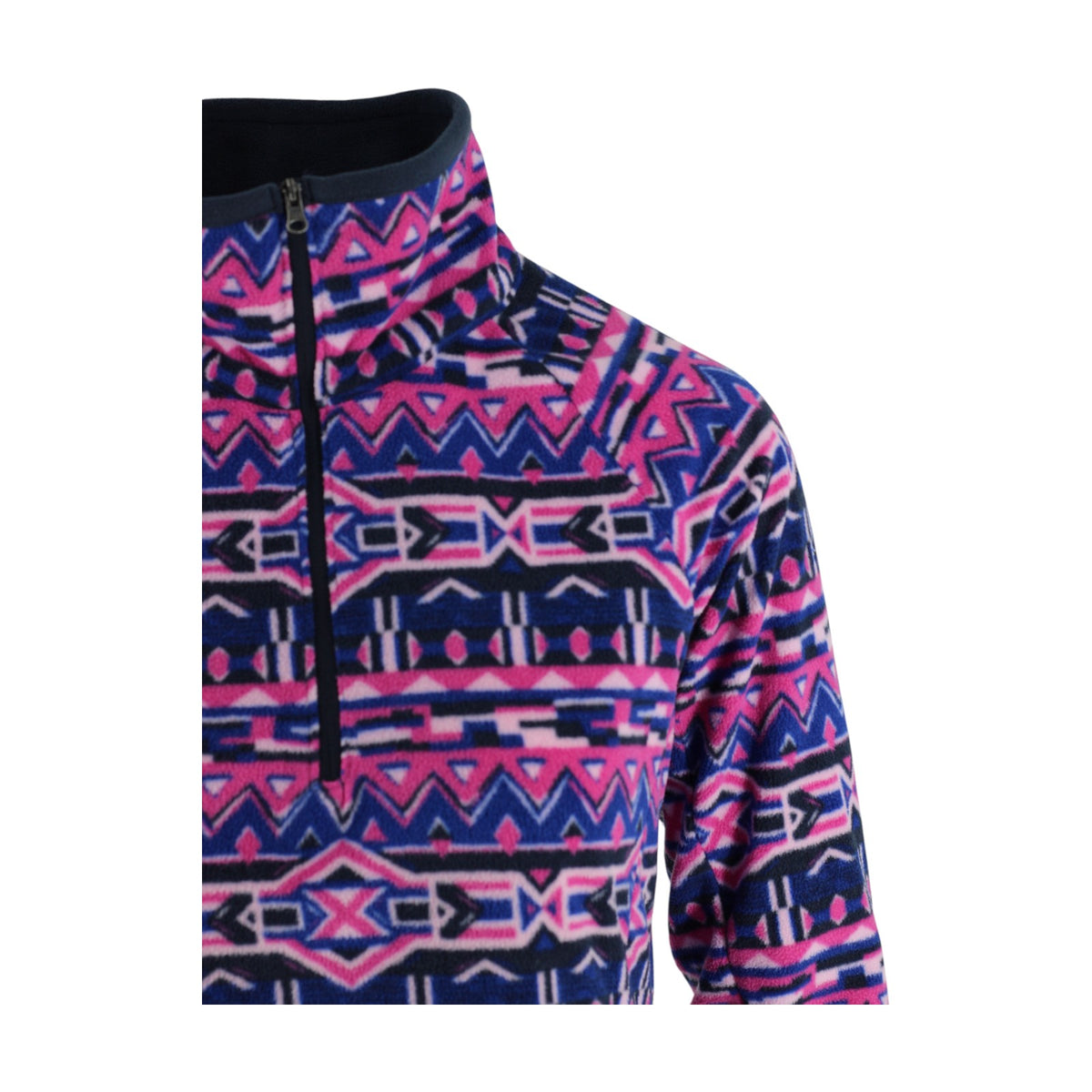 Columbia Fleece Women’s Small Pink Blue Aztec Print Quarter Zip Pullover