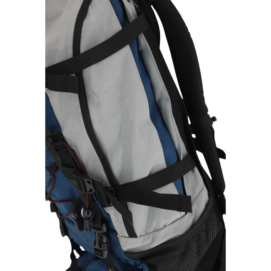 Adventuridge Large Trekking Rucksack Unisex Blue Grey Hiking Backpack Rain Cover