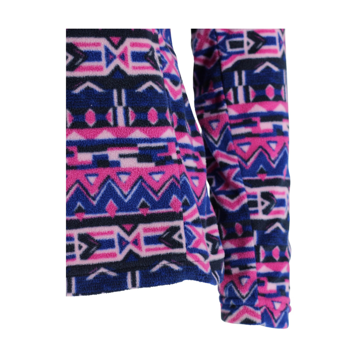Columbia Fleece Women’s Small Pink Blue Aztec Print Quarter Zip Pullover
