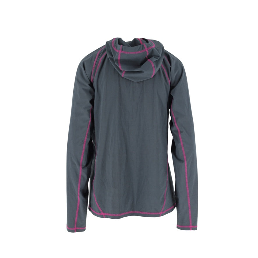 Rab Aurora Pull-On Jumper Women’s UK 14 Grey Pink Hooded Half-Zip