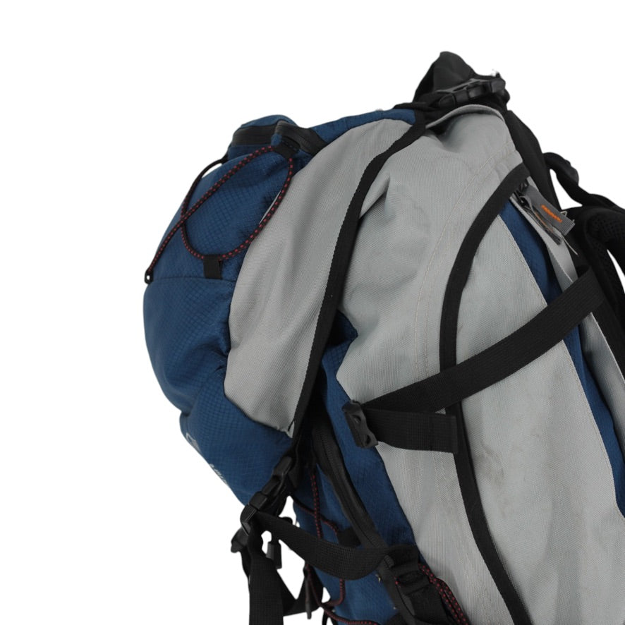 Adventuridge Large Trekking Rucksack Unisex Blue Grey Hiking Backpack Rain Cover