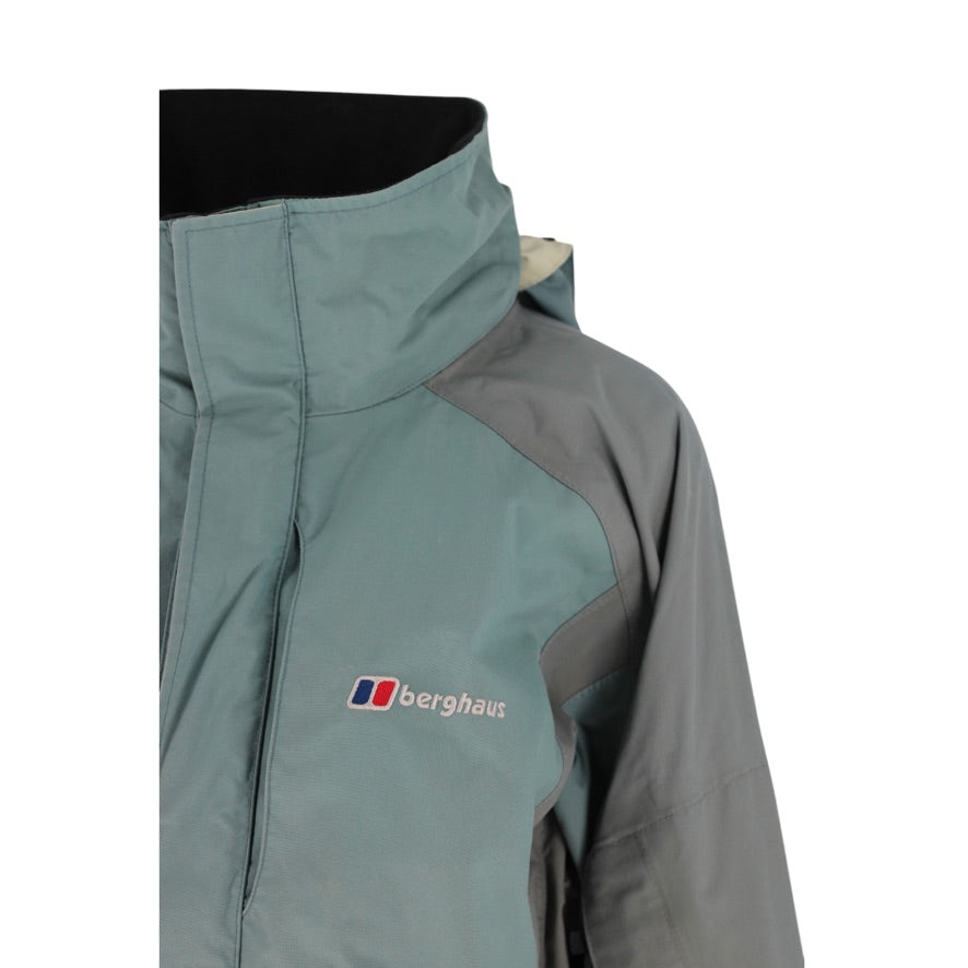 Berghaus Aquafoil Jacket Men’s Small Green Grey Waterproof Hiking Shell Coat