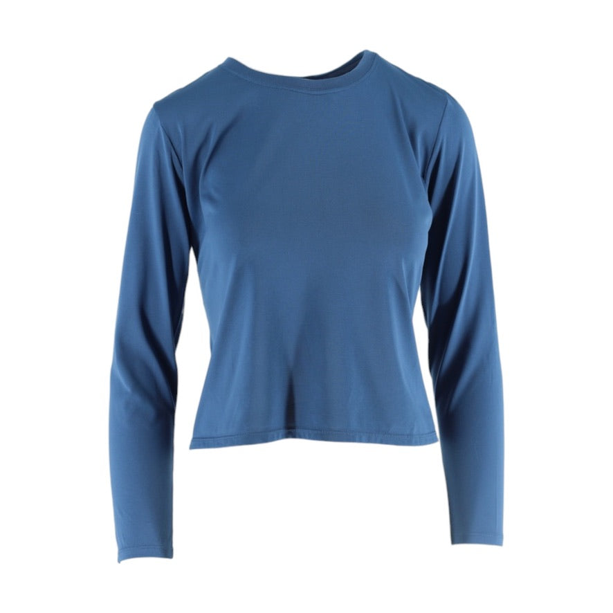 Patagonia Capilene Long Sleeve Base Layer Top Women's M Blue USA Made