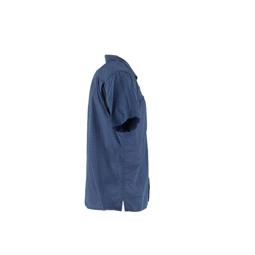 The North Face Shirt Men’s Medium Blue Check Nylon Ventilated Hiking Outdoor