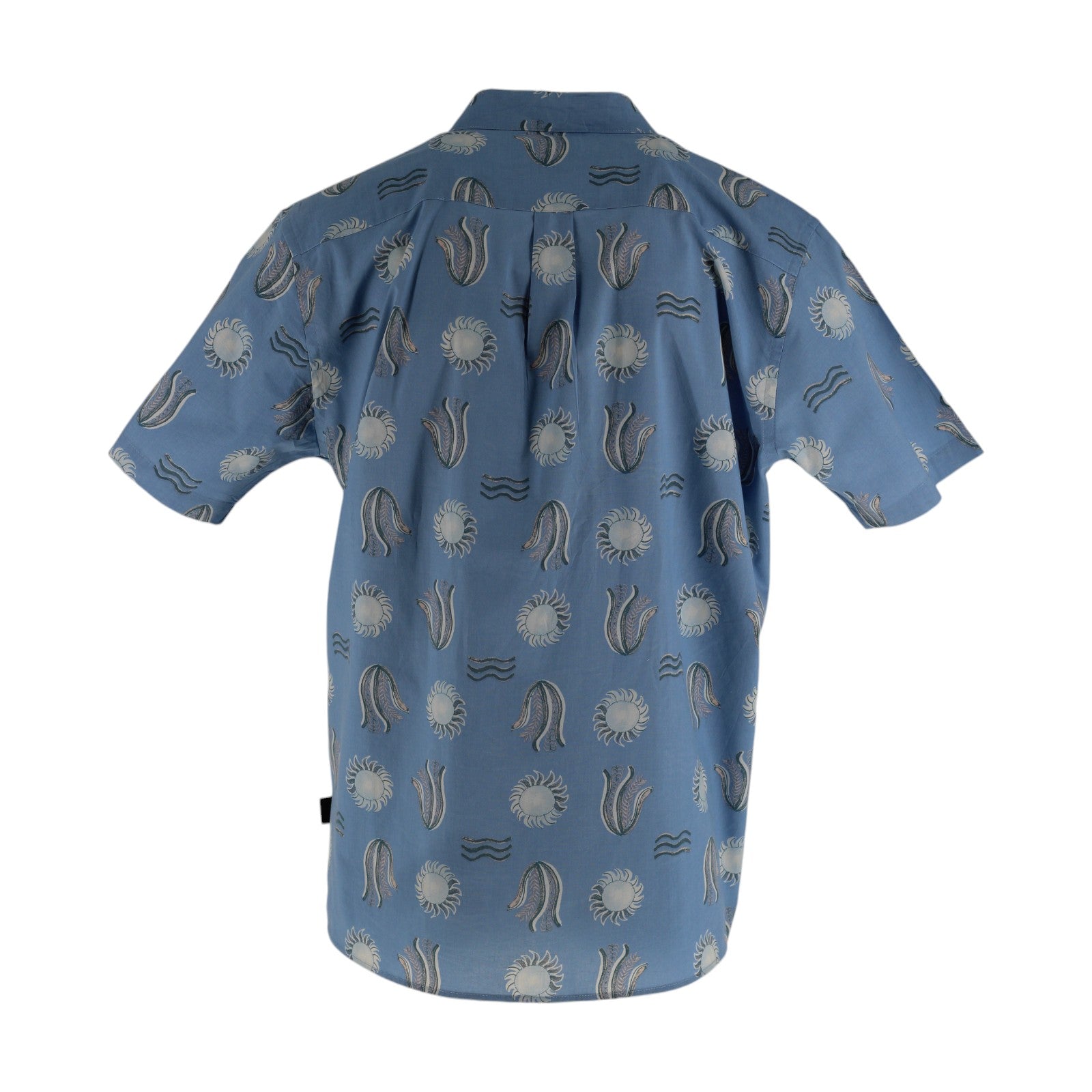 Patagonia Printed Short Sleeve Shirt Men's XL Organic Cotton Blue