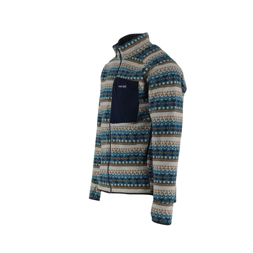 Montbell Climaplus Fleece Men’s Large Fair Isle Full Zip Jacket 1106471