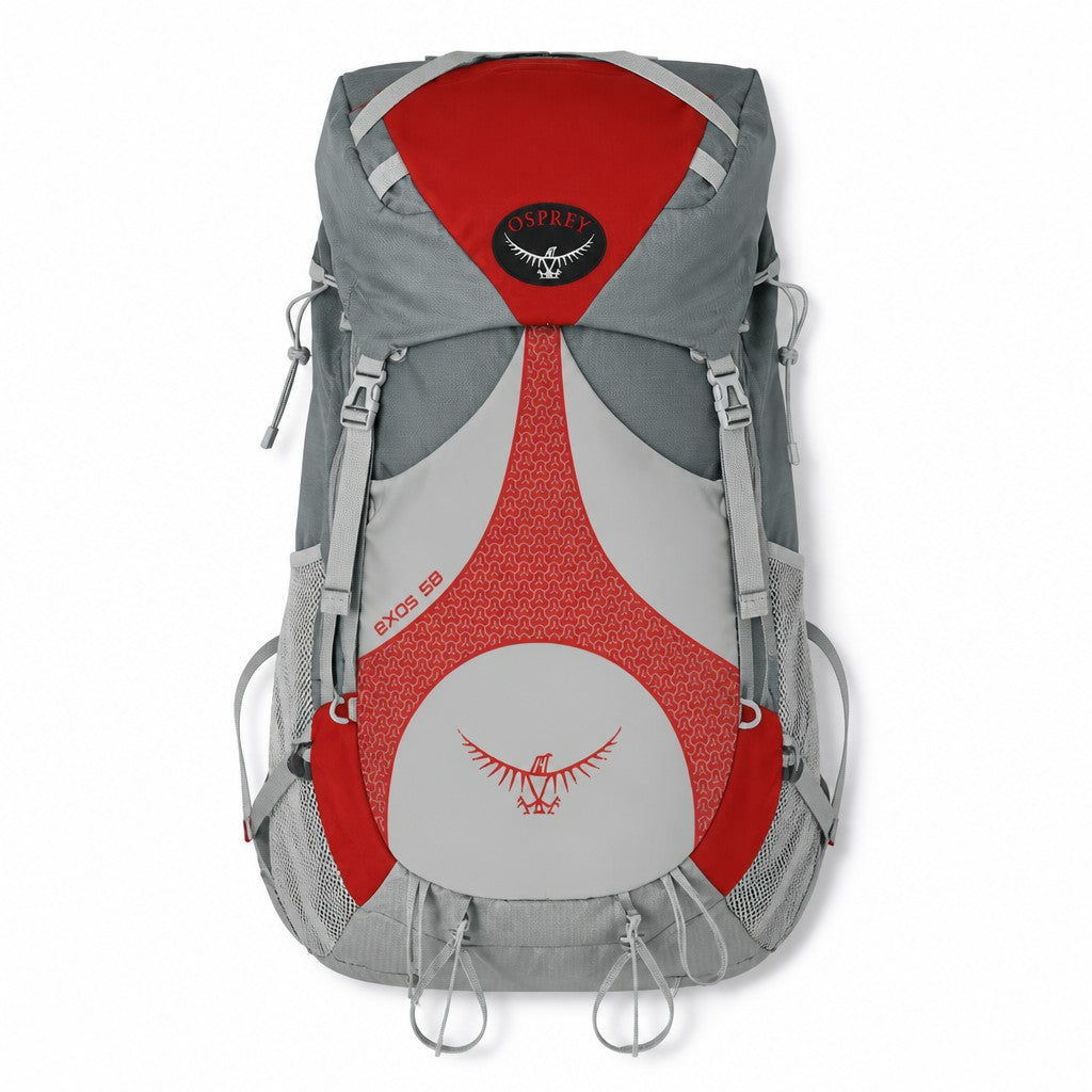 Osprey Exos 58 Rucksack Men’s Large Grey Red AirSpeed Framed Backpack 58L