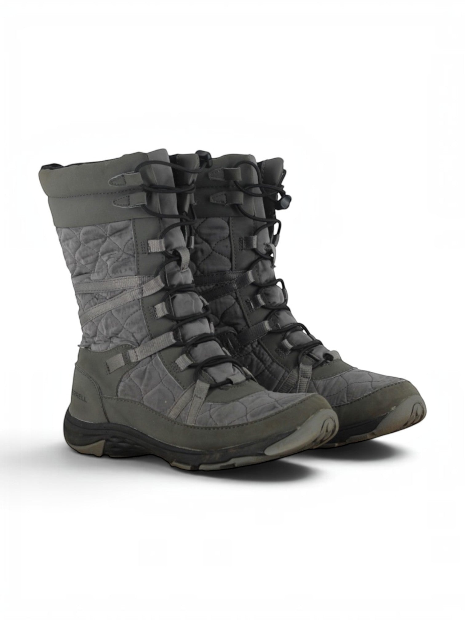 Merrell Winter Boots Women’s UK 4.5 Grey Quilted Insulated Outdoor J99142
