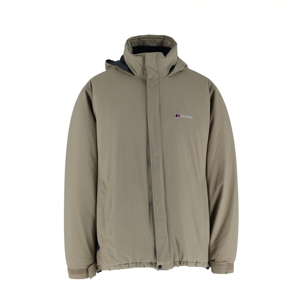 Berghaus GORE-TEX Coat Men’s XL Beige Insulated Waterproof Hooded Jacket