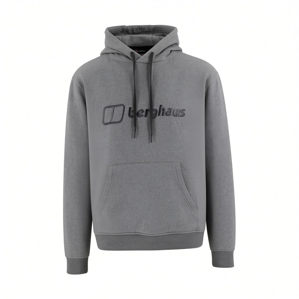 Berghaus Pullover Hoodie Men's L Grey Cotton Blend Hooded Sweatshirt