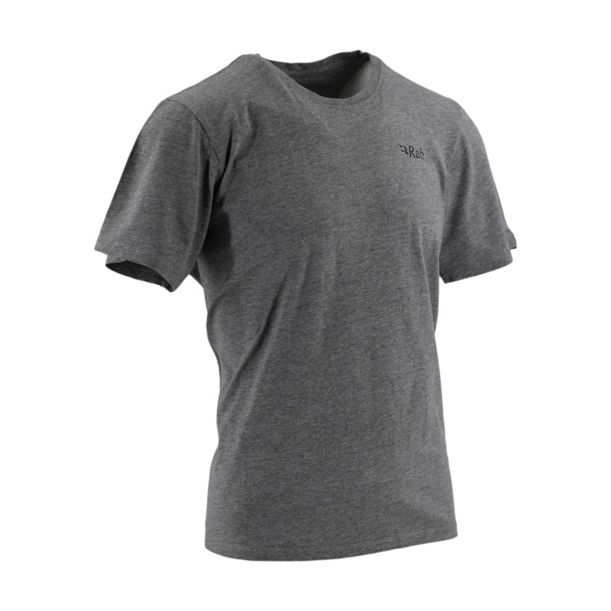 Rab Stance Mountain Peaks T-Shirt Men’s Large Grey Marl Organic Cotton Tee