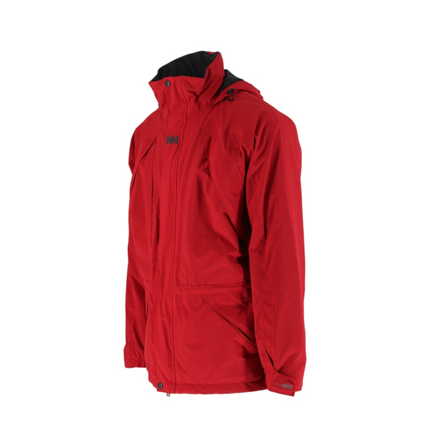 Helly Hansen Helly Tech Jacket Men’s Large Red Waterproof Windproof Shell Coat