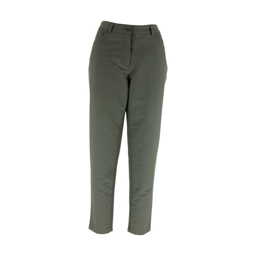 Green pants on a white background