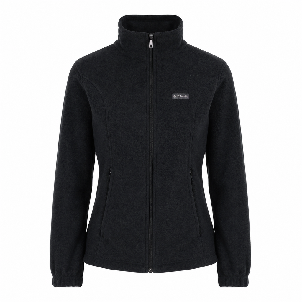 Columbia Full Zip Fleece Jacket Women's M Black