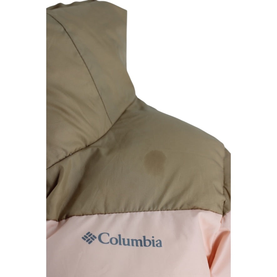 Columbia Puffer Jacket Women’s Medium Pink Brown Colour Block Coat