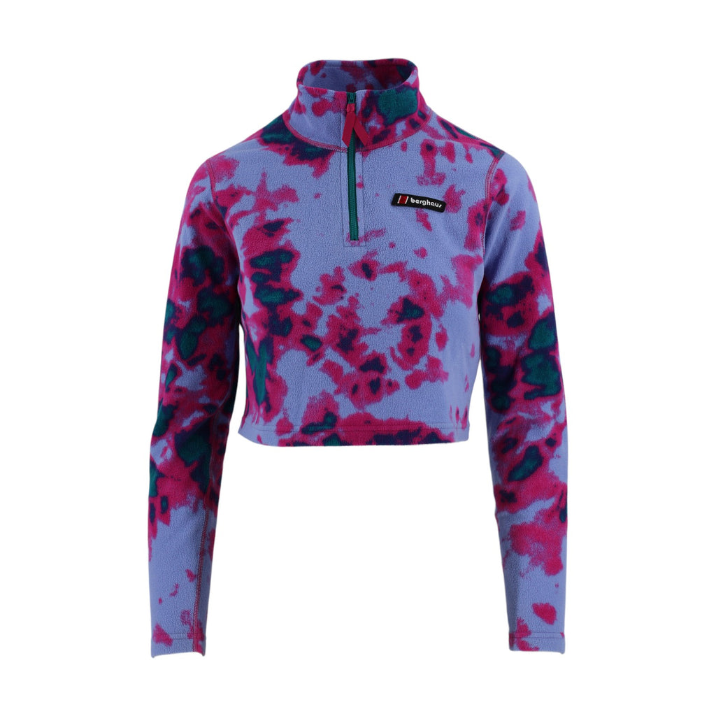 Women’s Cropped Abstract Tie-Dye Fleece