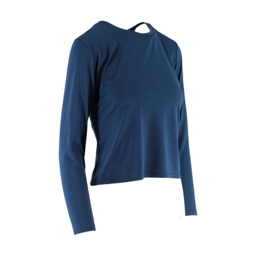 Patagonia Capilene Long Sleeve Base Layer Top Women's M Blue USA Made