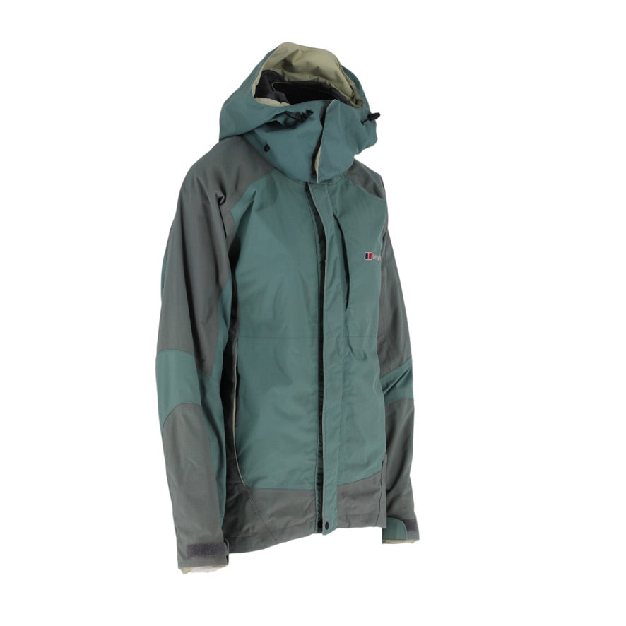 Berghaus Aquafoil Jacket Men’s Small Green Grey Waterproof Hiking Shell Coat