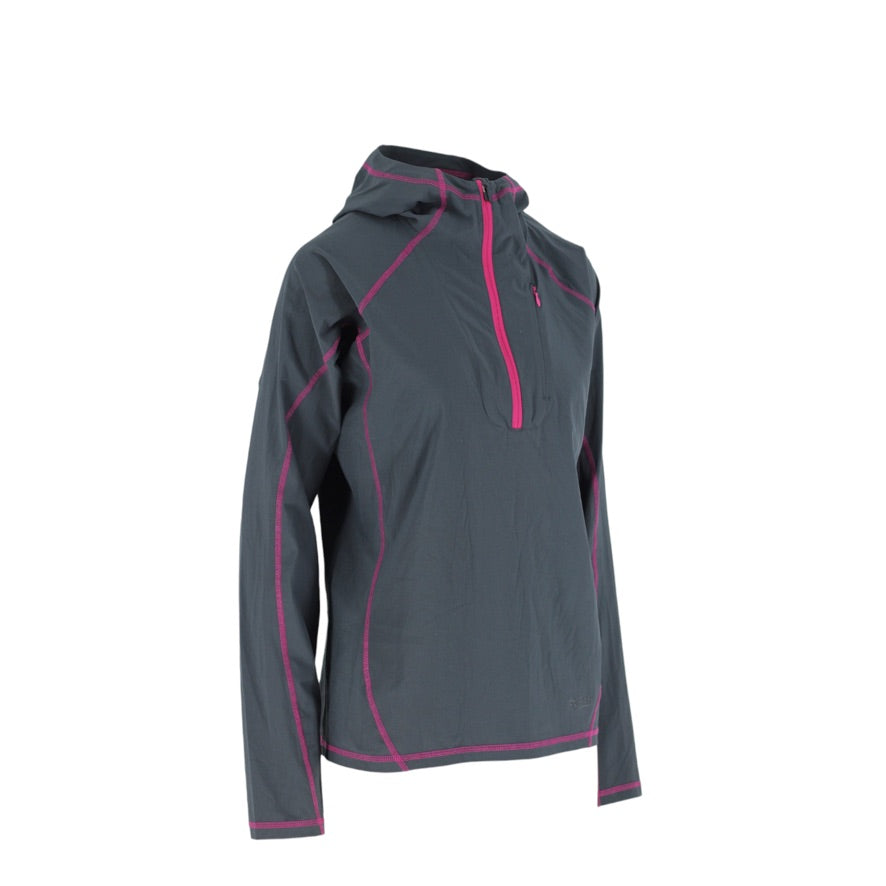 Rab Aurora Pull-On Jumper Women’s UK 14 Grey Pink Hooded Half-Zip
