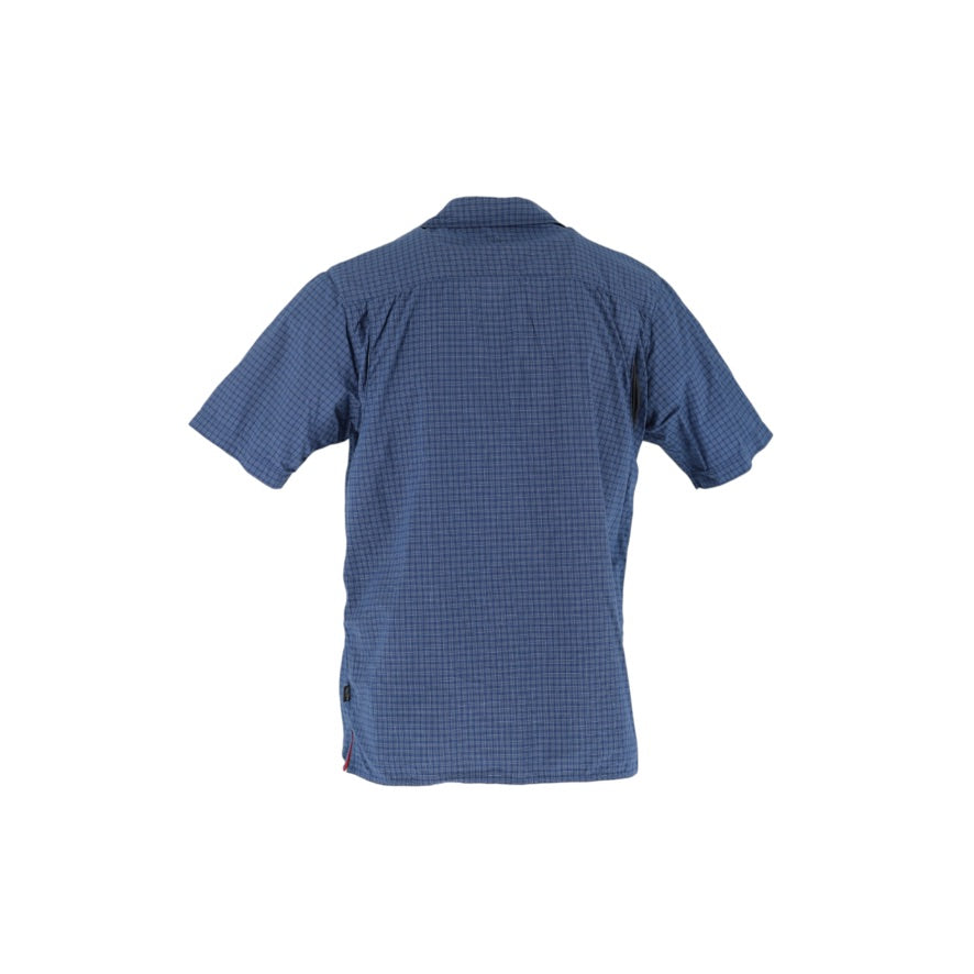 The North Face Shirt Men’s Medium Blue Check Nylon Ventilated Hiking Outdoor