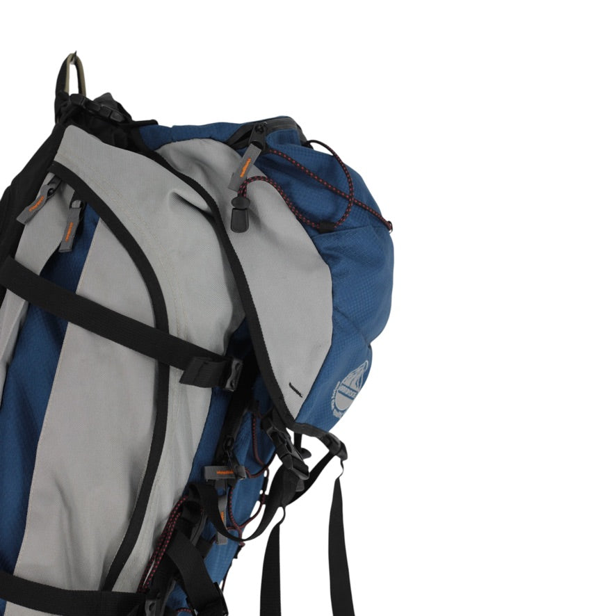 Adventuridge Large Trekking Rucksack Unisex Blue Grey Hiking Backpack Rain Cover