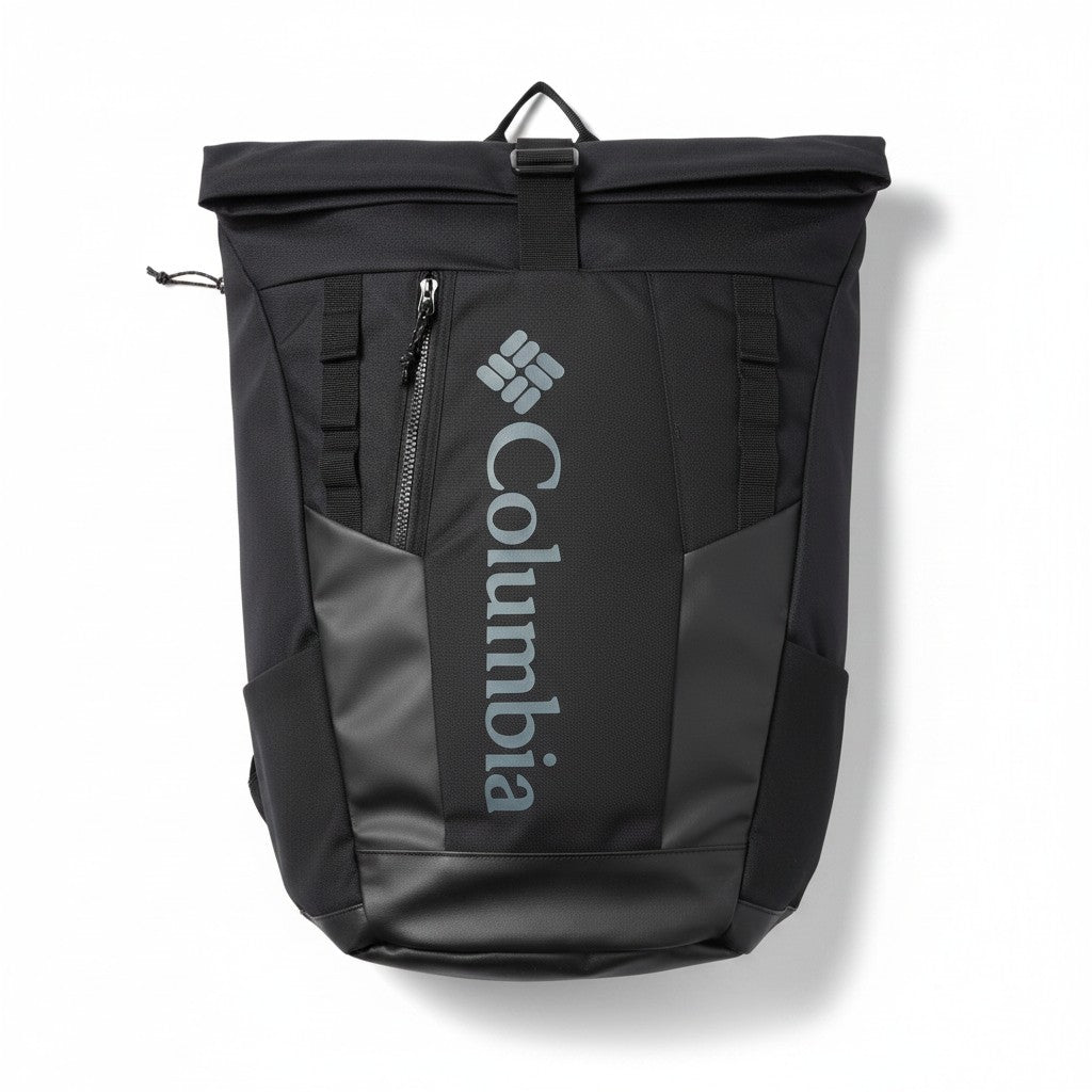 Columbia Roll Top Backpack Unisex One Size Black Outdoor Travel Hiking Bag