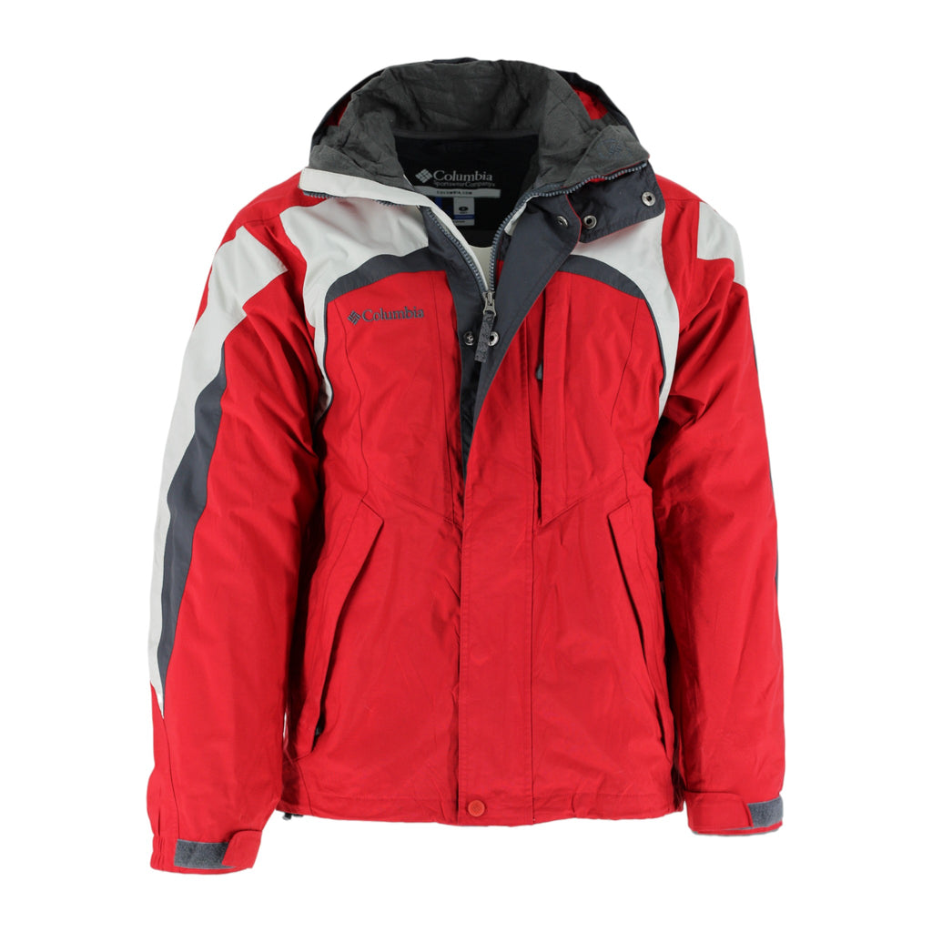 Columbia Omni-Tech 3-in-1 Interchange Waterproof Ski Jacket Men's S Red