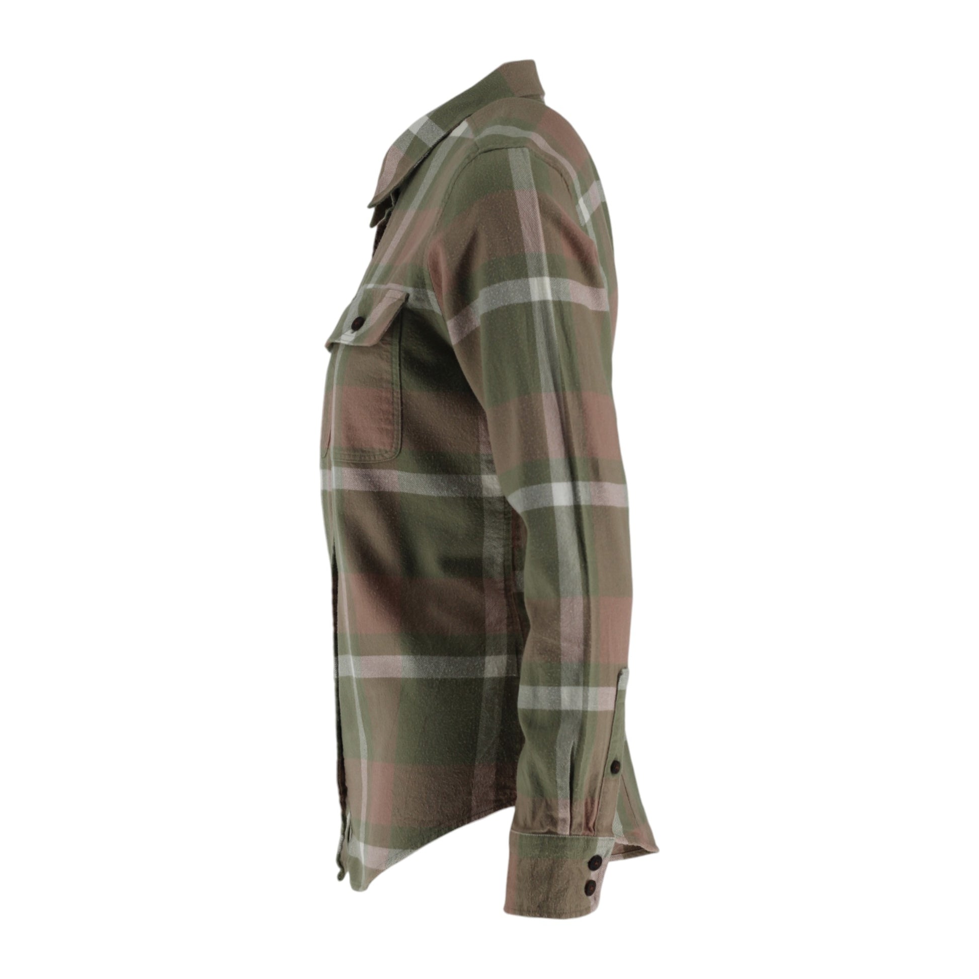 Patagonia Fjord Organic Cotton Flannel Shirt Women's S Green Check