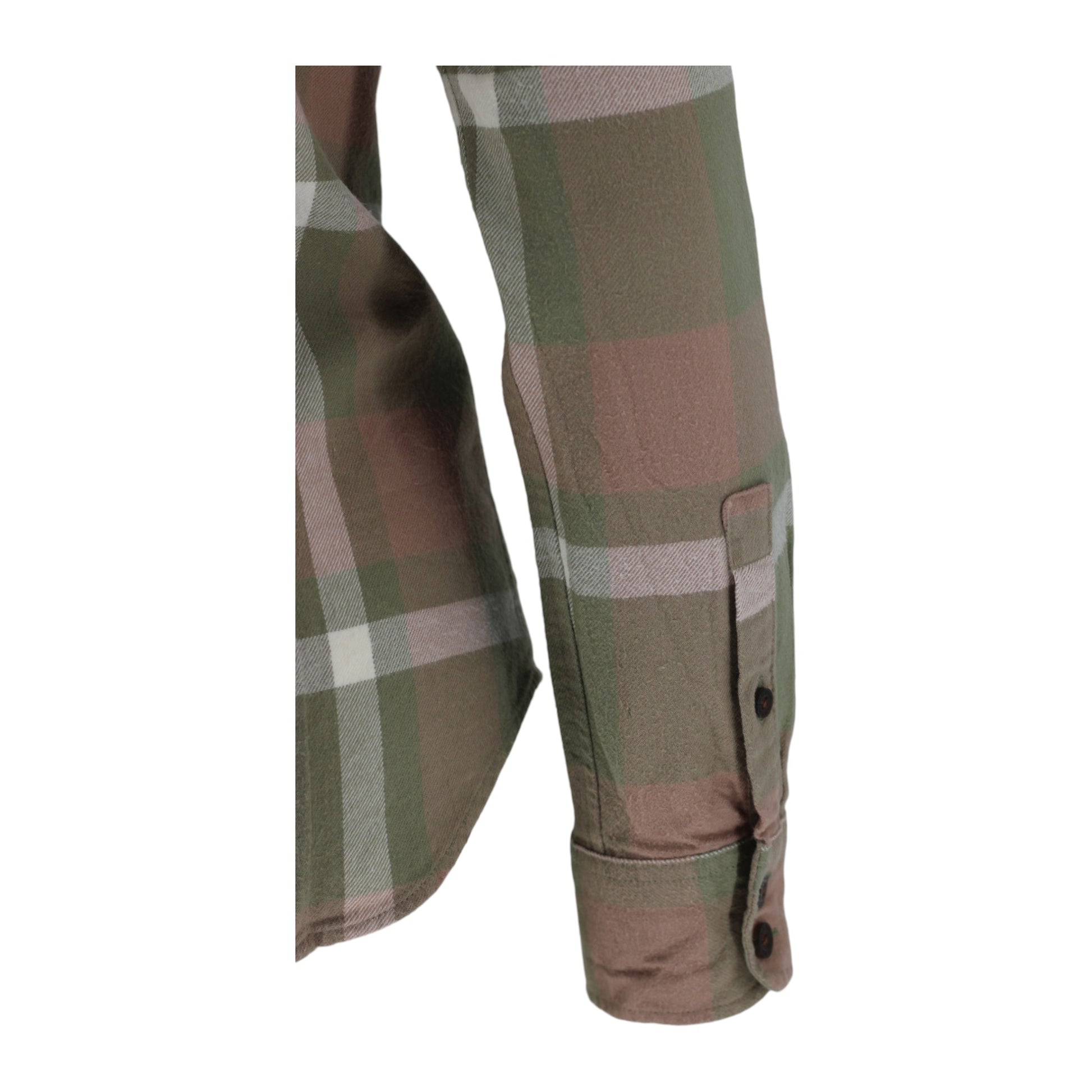 Patagonia Fjord Organic Cotton Flannel Shirt Women's S Green Check
