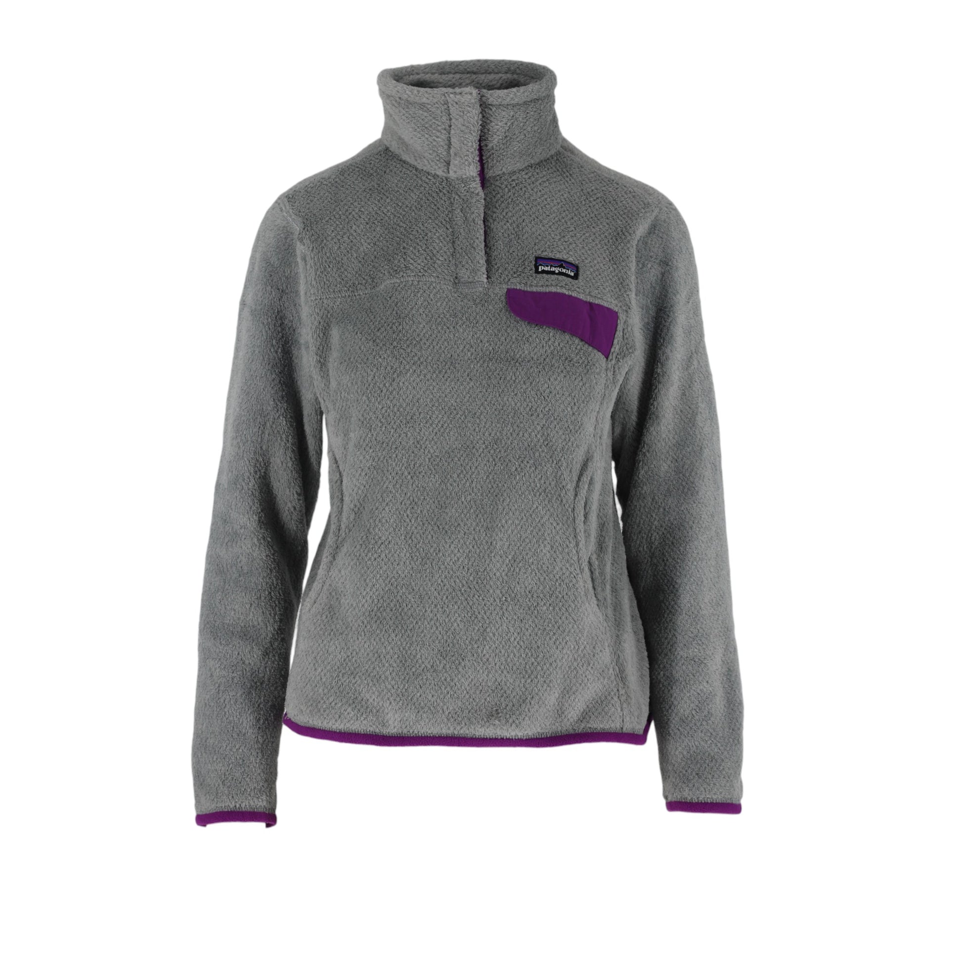 Patagonia Snap-T Pile Fleece Pullover Women's S Grey Teddy Fleece